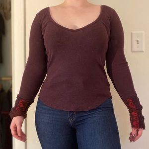Free People Long sleeve top. Size XS